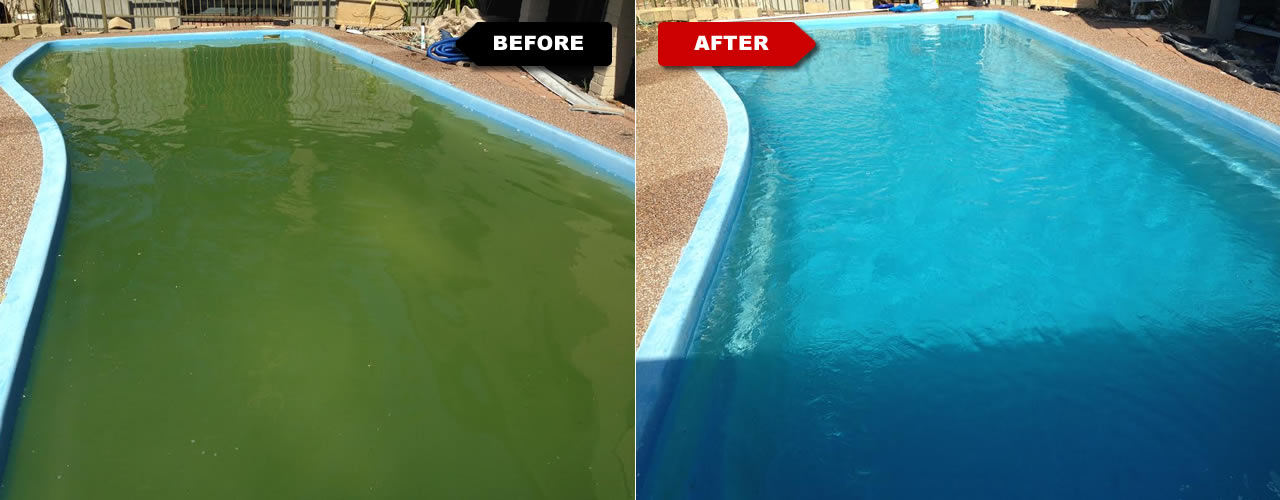 Before and After Pool Clean
